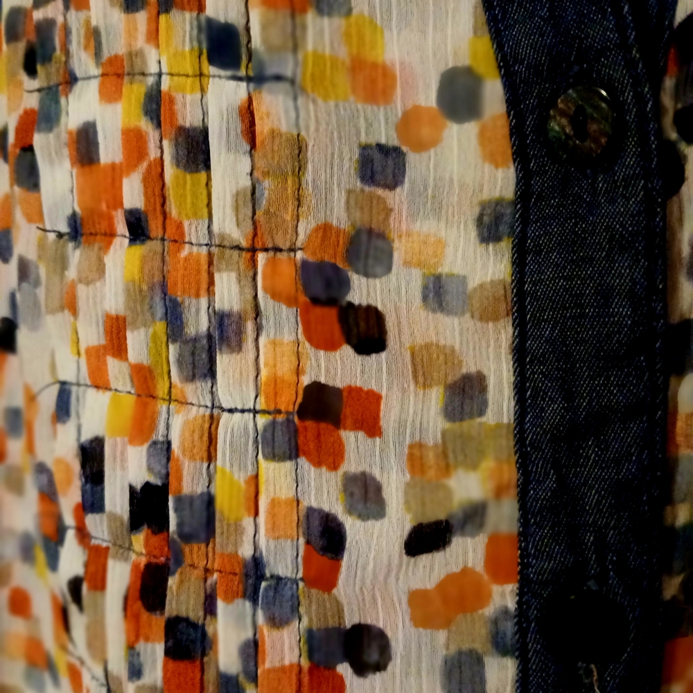 Multicolor Patterned Women's Top - Picture 2 of 4
